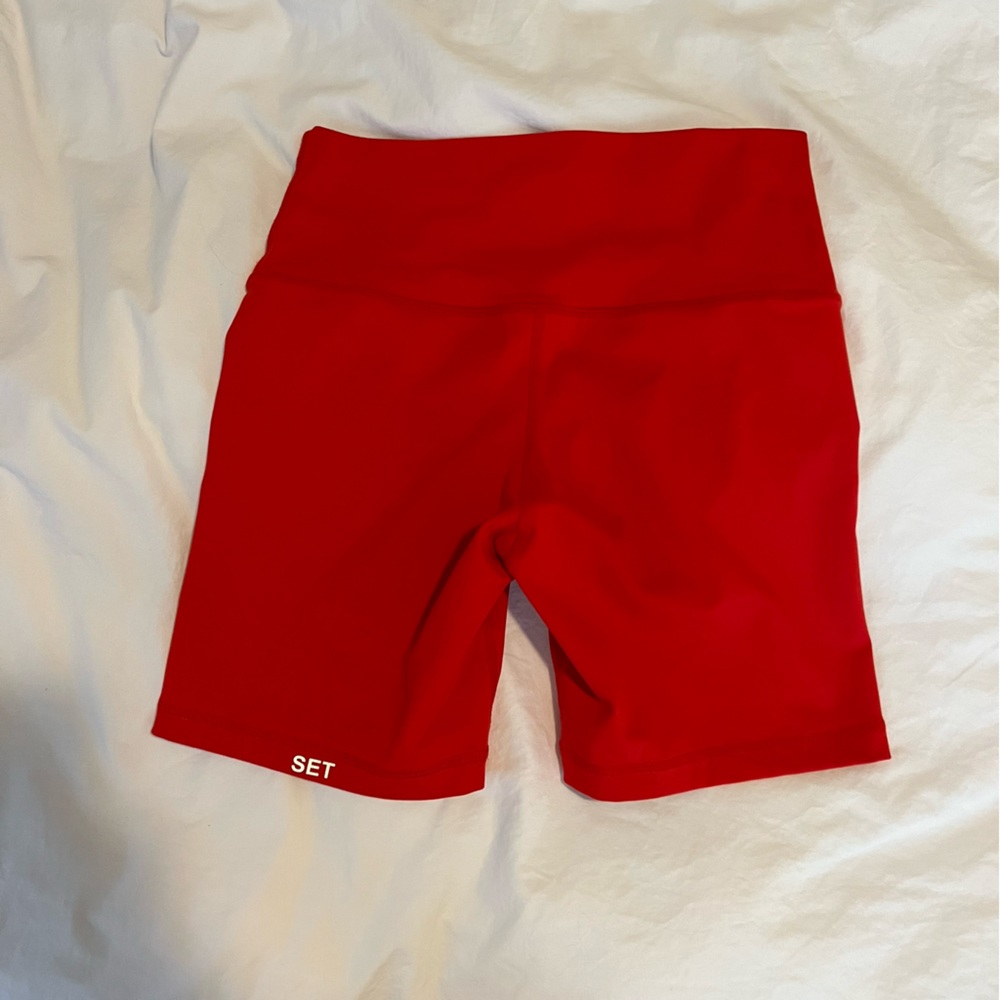 Set Active Red Bike Shorts